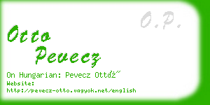 otto pevecz business card